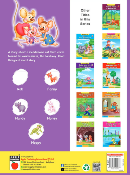 Large Print Animal Moral Stories-Rob The Nosy Rat — inside pages