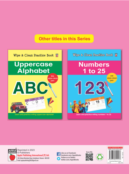 Lowercase Alphabet - Wipe & Clean Practice Book — inside pages