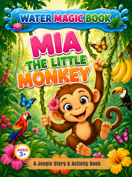 Water Magic Book Mia The Little Monkey — cover