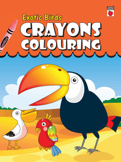 Crayons Colouring - Exotic Birds