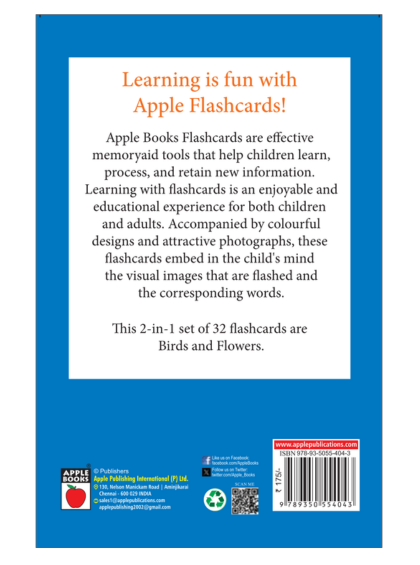 Birds & Flowers - 32 Flash Cards — inside pages